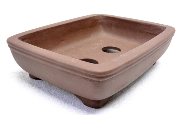 Purple Clay Rectangular Bonsai Pot 6x4.5x1.75in