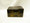Black leather jewelry box with gold hand painting and stencil work