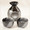 Metallic Rust and Black Sake Set