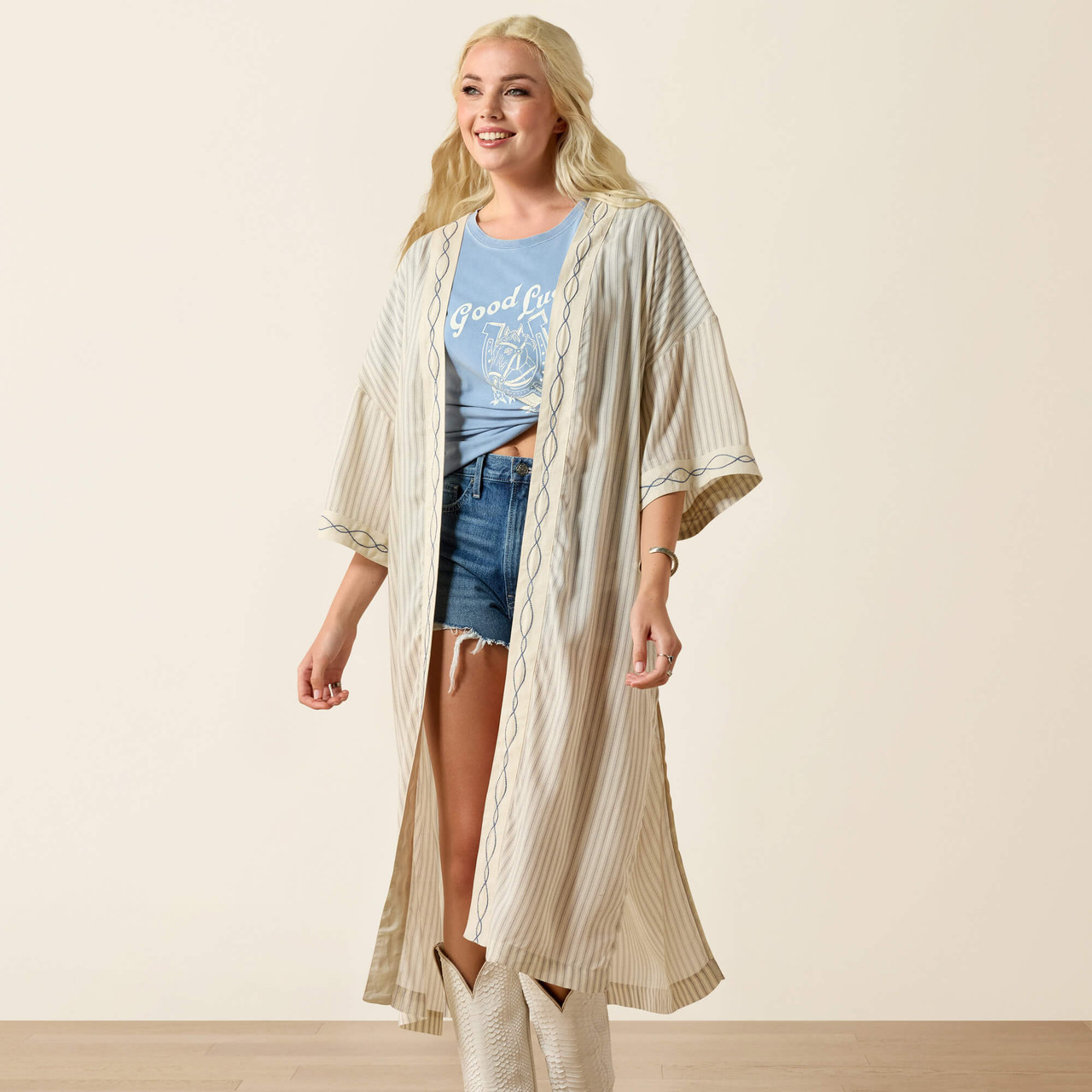Ariat Women's Bella Duster - Twill Stripe