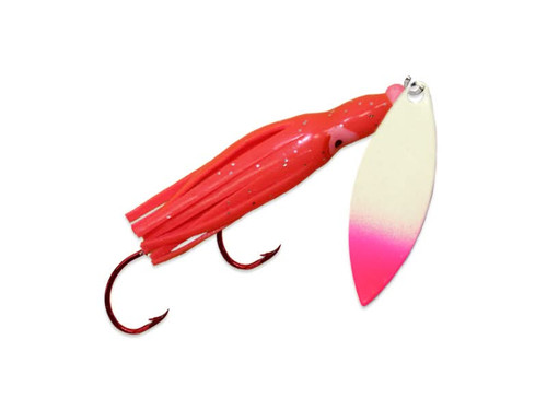 Pee Wee Spinner Hoochie Hot Pink Glow 2"-25-210000064885