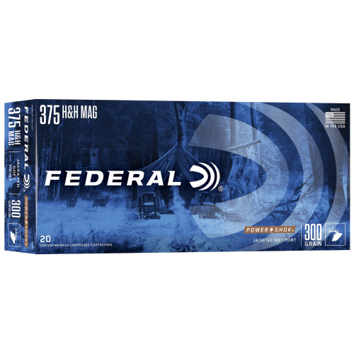 375B FEDERAL 375 H&H 300GR POWER-SHOK SP 20 RND/BX-029465085728