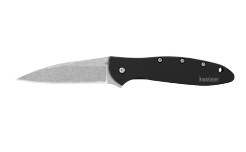 KERSHAW LEEK-BLACK, STONEWASH 1660SWBLK-087171035079