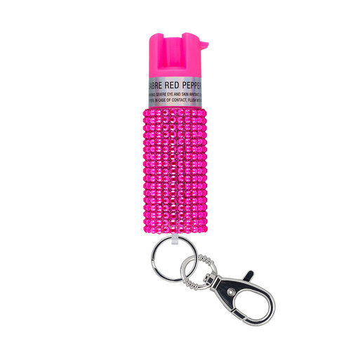 SABRE Red .54oz Pink Jeweled Key Ring-25-210000337784
