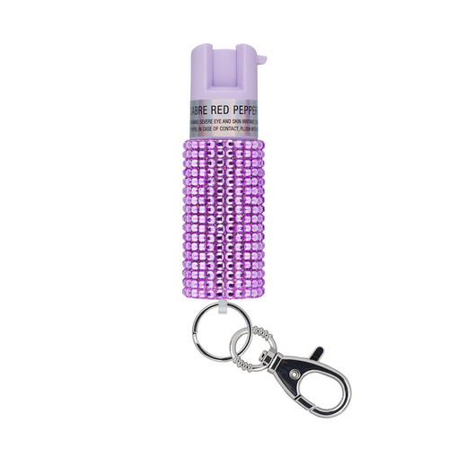 SABRE Red .54oz Lavender Jeweled Key Ring-25-210000337778