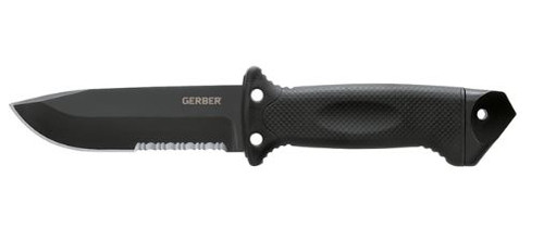 22-01629N LMF II INFANTRY BLACK SERRATED EDGE FIXE-013658016293