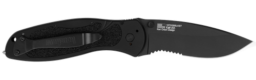 Kershaw Blur Assisted Opening Knife - Glassbreaker, Black, Serrated