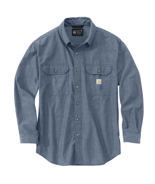 104368-499 4XL Denim Blue Chambray Loose Fit Midwe-192776441542