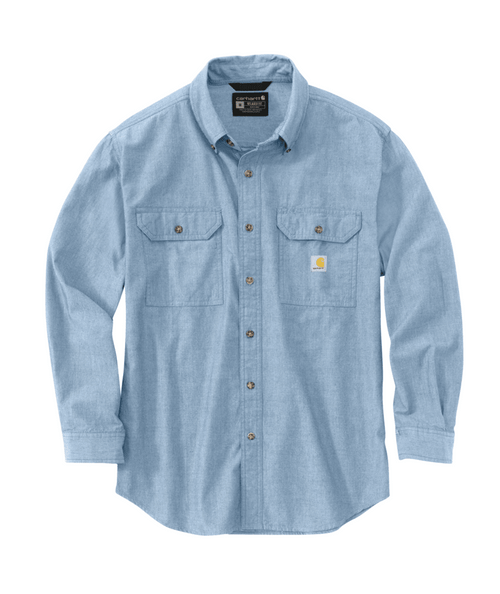 104368 CBL S Loose Fit Midweight Chambray Long-Sle-192776442563