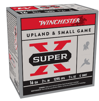 X16H4 SHOTSHELL 16 GA 2-3/4" #4 SUPER-X UPLAND HB-020892000742