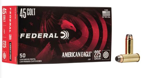 AE45LC FEDERAL 45 COLT 225 GR JSP 50 RND/BX -26-029465061586