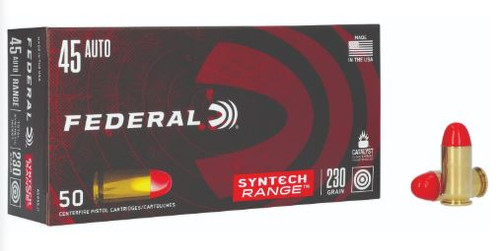 AE45SJ1 FEDERAL 45 AUTO 230GR SYNTECH RANGE TSJ 50-604544617429