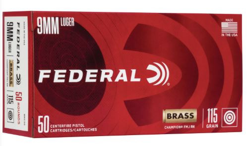 FEDERAL CHAMP TRAINING 9MMLUGER 115GR FMJ WM5199-029465060879