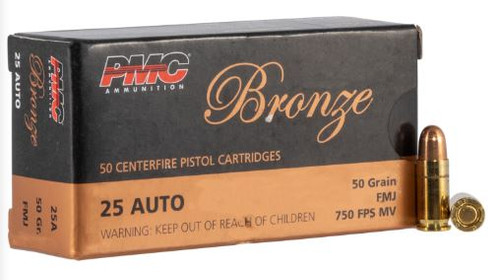PMC BRONZE 25ACP 50GR FMJ 25A-741569070027