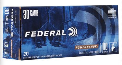 30CA FEDERAL 30 CARBINE 110GR POWER-SHOK SP RN 20-029465084523