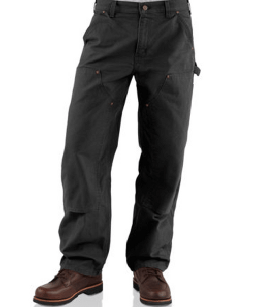 B136-BLK W36 Black Loose Straight Washed Duck Doub-035481228285