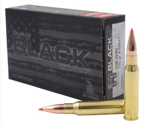 HORNADY BLACK 308WIN 155GR 80927-090255809275 HORNADY BLACK 308WIN 155GR 80927-090255809275