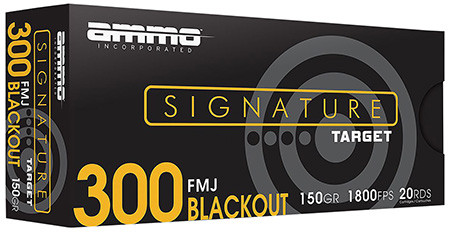 AMMO INC. 300BLACKOUT 150GR FMJ 300B150FMJ-A20-818778021826