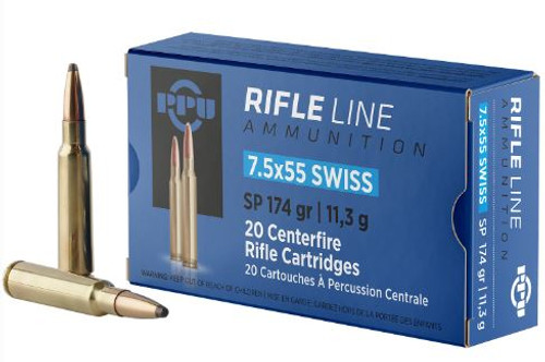 PPU 7.5X55MMSWISS 174GR SP PP7SS-8605003812821