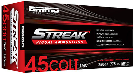 AMMO INC STREAK RED 45COLT 250GR 45C250TMC-STRK-818778024797
