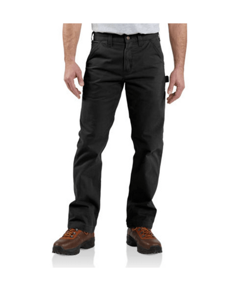 B324-BLK W38 Black Relaxed Straight Twill Dungaree-035481817205