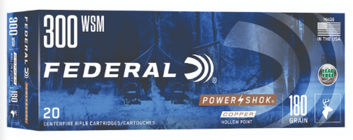 300WSMC FEDERAL 300 WSM 180GR POWER-SHOK 20 RND/BX-029465095055