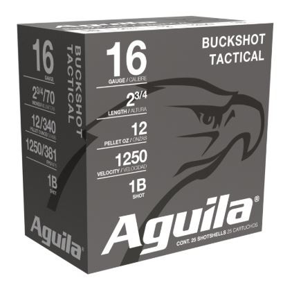 AGUILA BSHV 16GAUGE 2.75" 1BUCK SHOT 1C1601BA-640420002408