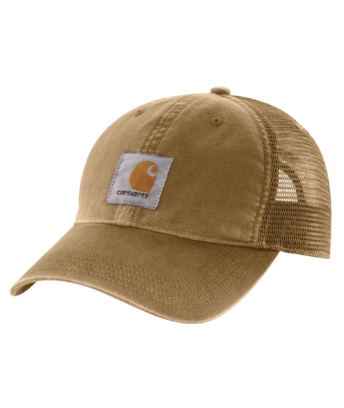 100286-253 OS Dark Khaki Canvas Mesh-Back Cap -26-886859108506