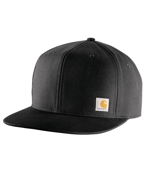 106665-001OS Firm Duck Flat Brim Cap Black -25-197219212697