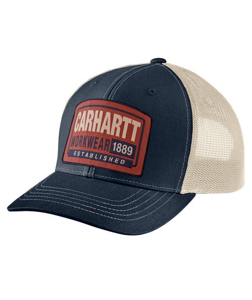 107004-I26OS Canvas Mesh-Back Workwear Patch Cap N-197219825743