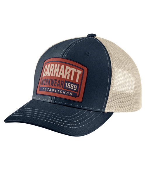 107004-I26 OS Navy Canvas Mesh-Back Workwear Patch-197219825743