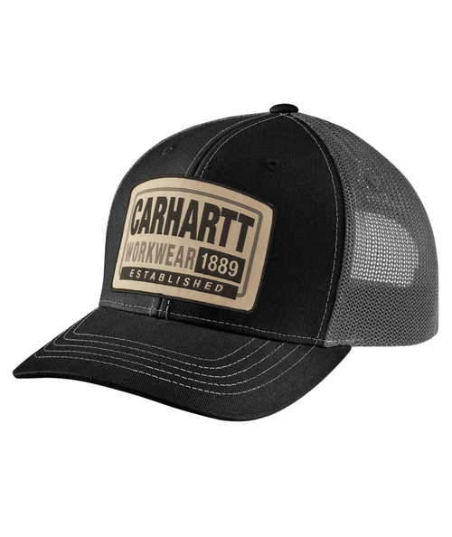 107004-N04OS Canvas Mesh-Back Workwear Patch Cap B-197219825774