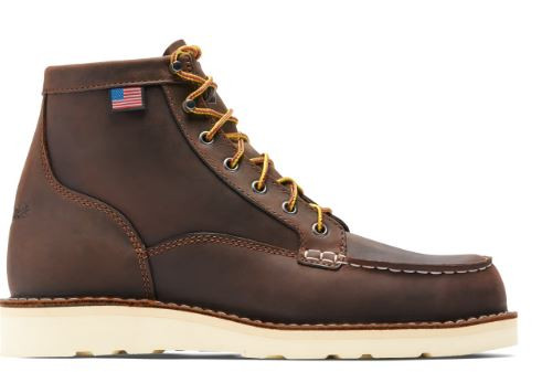 DANNER 9.5D M BULL RUN MOC TOE BROWN BOOT 15563-612632128078