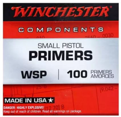 WInchester #1-1/2 108 SMALL PISTOL 100 box WSP-020892300057