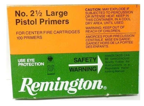 Remington Lg Pistol Primers No 2 1/2 100 ct 22604-047700095103 Remington Lg Pistol Primers No 2 1/2 100 ct 22604-047700095103