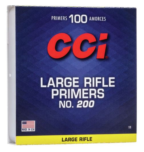 CCI No 200 Std Large Rifle Primers 100 Ct 11-076683000118 CCI No 200 Std Large Rifle Primers 100 Ct 11-076683000118