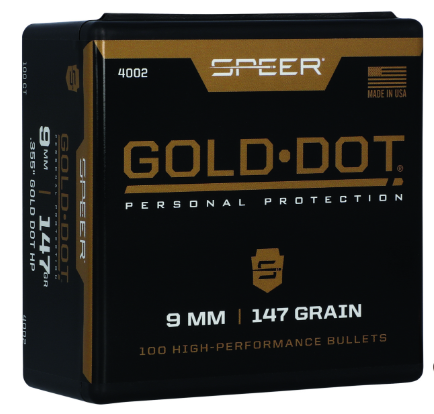 4002 SPEER 355-147 GDHP BULLET 100 RND/BX -26-076683040022