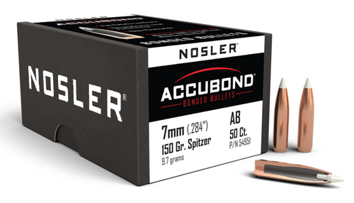 Nosler AB-7mm 150g SP Bullet 54951-054041549516