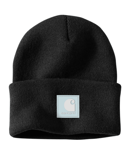 106920-N51OS Knit Rubber Patch Beanie Black/Early-197219813764