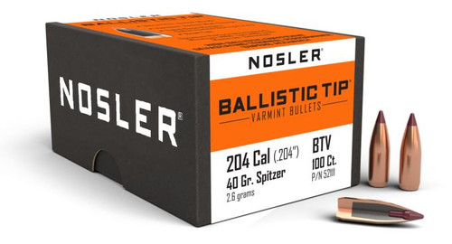 Nosler BT-204 40g SP Bullet 52111-054041521116