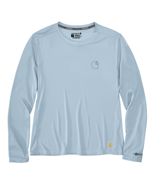Women's Force Sun Defender Relaxed Fit Lightweight Long-Sleeve Logo Graphic T-Shirt Soft Rose