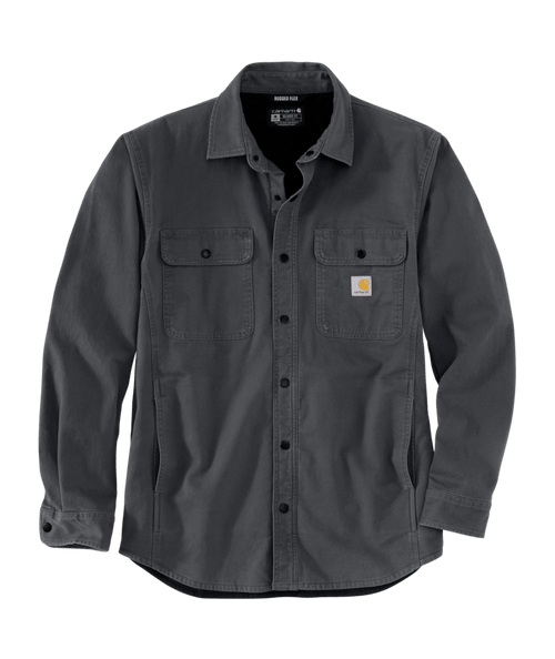Rugged Flex® Relaxed Fit Canvas Fleece-Lined Shirt Jacket