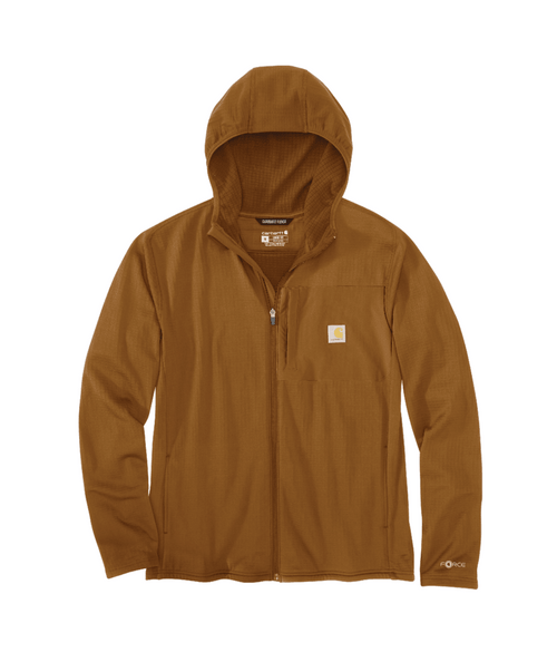 Carhartt Force® Relaxed Fit Full-Zip Long Sleeve Hooded Fleece-Lined Shirt