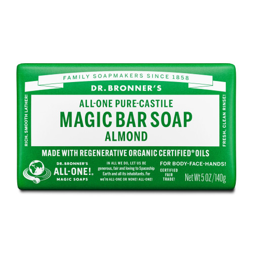 Dr. Bronner's Almond - Pure-Castile Magic Bar Soap, 5 oz