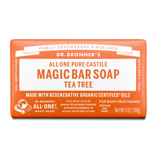 Dr. Bronner's Tea Tree - Pure-Castile Magic Bar Soap, 5 oz