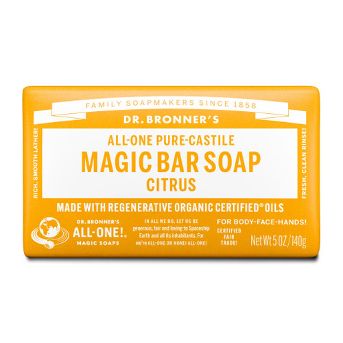 Dr. Bronner's Citrus - Pure-Castile Magic Bar Soap, 5 oz