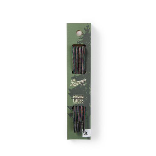 BOOT LACES 54" BROWN/GREEN/BLUE