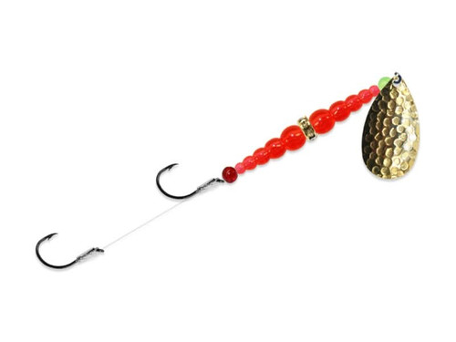 Mack's Lure Double Whammy Classic Original - Brass/Orange/Fire Orange, 8