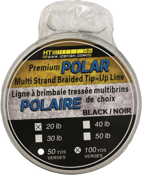 Ice Line 20 # Test 100 Yds. Black Braided