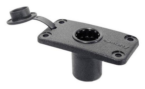 Flush Deck Mount, Black, w/ Rain Cap